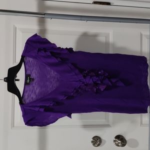 Purple ruffle blouse